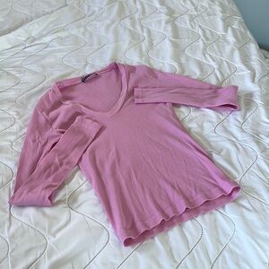 Brandy Melville bubblegum pink long sleeve